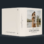 Our wedding photo album keepsake monogram 3 ring binder<br><div class="desc">Keep all of your wedding memories and photos organized with this personalized Wedding photo album. Just add photo protector pages.</div>