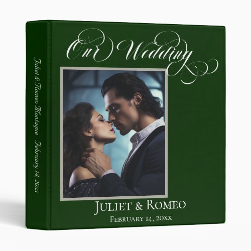 Our Wedding Photo Mountain Album - Emerald 3 Ring Binder