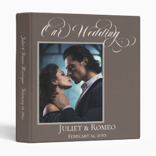 Our Wedding Photo Mountain Album - Mocha 3 Ring Binder