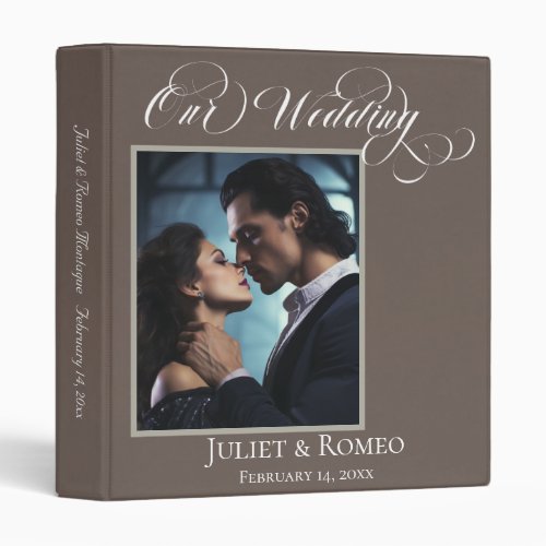 Our Wedding Photo Mountain Album - Mocha 3 Ring Binder