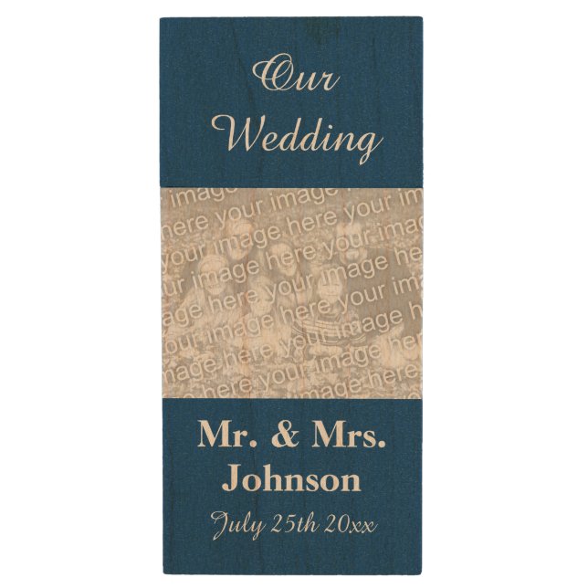 Our wedding photo USB flash drive for newly weds (Front Vertical)