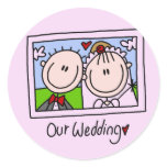 Our Wedding Photograph Tshirts and Gifts Classic Round Sticker