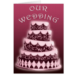 Our Wedding : Pink Cake : Cards