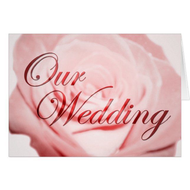 Our Wedding : Pink Flower : Cards (Front Horizontal)