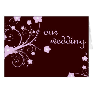 Our Wedding : Pink Flowers : Cards