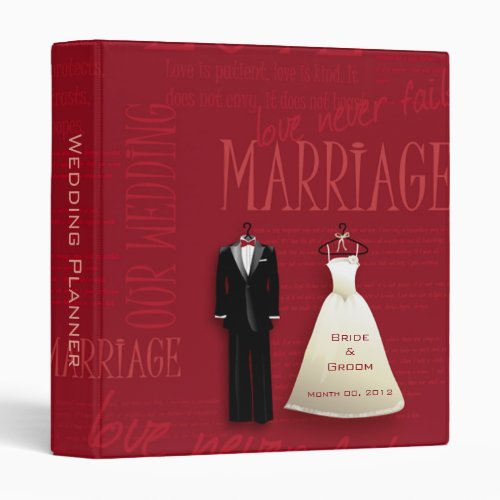 Our Wedding Planner Red Binder