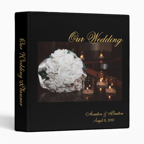 Our Wedding Planner Roses & Candle Wedding Binder