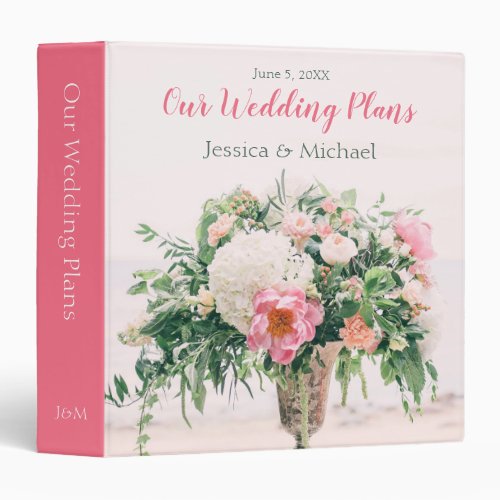 Our Wedding Plans DIY Names Date Info Your Photo 3 Ring Binder