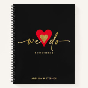 Our Wedding Plans Wedding Journal Chic Gold Script