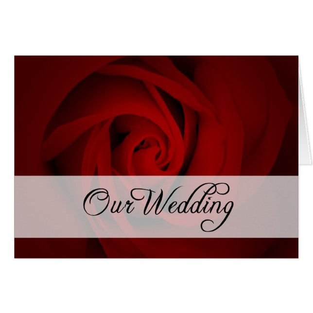 Our Wedding : Red Rose : Cards (Front Horizontal)