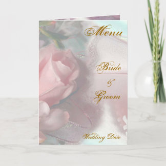 Our Wedding - Restaurant Menu Card