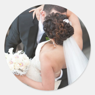 Our Wedding Sticker With Bride and Groom