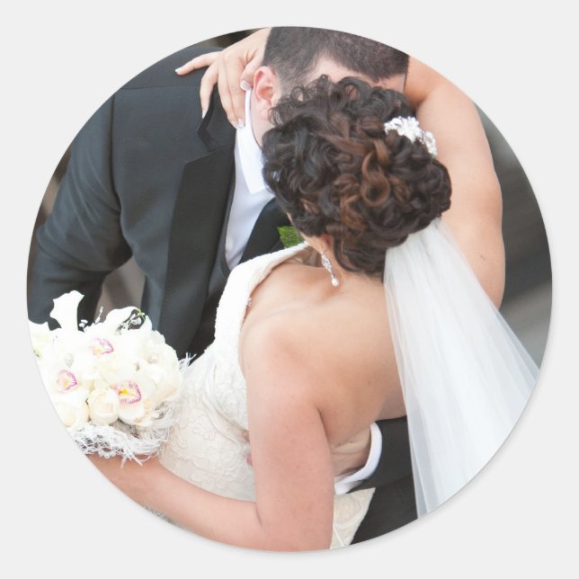 Our Wedding Sticker With Bride and Groom (Front)