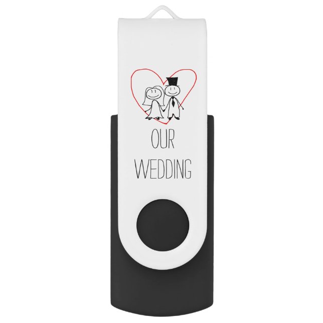 Our Wedding USB Flash Drive (Front Vertical)