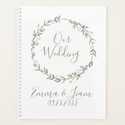 Our Wedding Watercolor Greenery Names Wedding Planner
