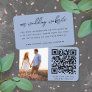 Our Wedding Website | QR Code Simple Photo RSVP Enclosure Card