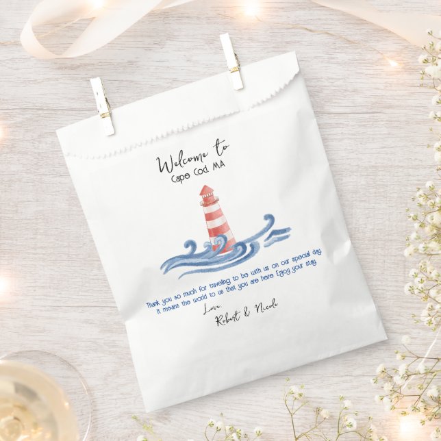 Our Wedding White Favor Bag (Clipped)