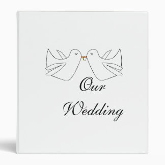 Our WeddingLove Doves 3 Ring Binder