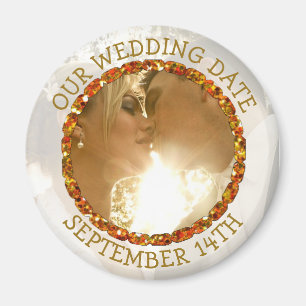 Our Weddng Date Personalized Reminder Magnet