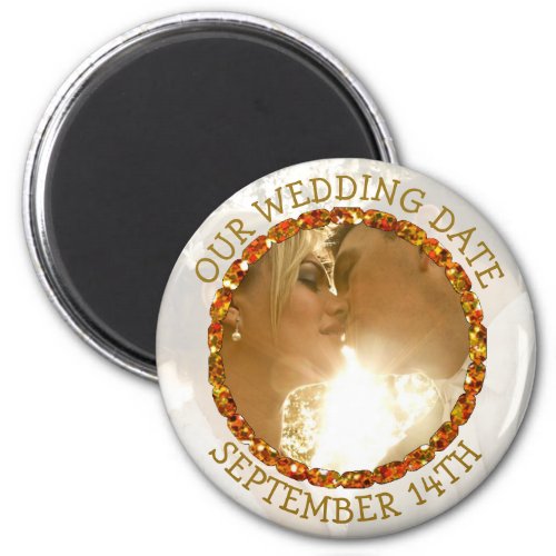 Our Weddng Date Personalized Reminder Magnet