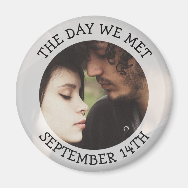 Our Weddng Date Personalized Reminder Magnet (Front)