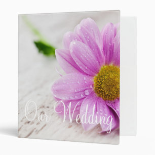 Our Weeding Floral Ring Avery Signature 1" Binder