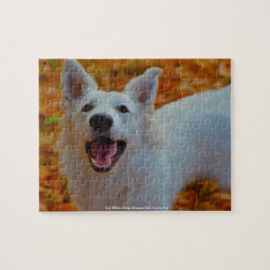 Our White Swiss Shepard Our Family Pet Jigsaw Puzz Jigsaw Puzzle