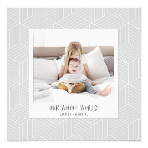 Our whole world instant photo geometric print