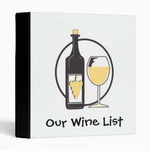 Our Wine List 3 Ring Binder