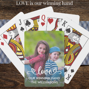 Our Winning Hand - Love Family Photo Poker Cards