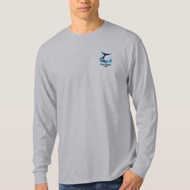 Our World Whale Tail Ocean Conservation T-Shirt (Front)