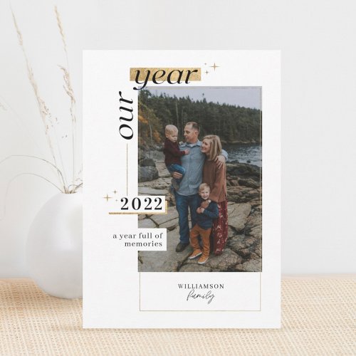 Our Year in Review l Year Full of Memories Photo Holiday Card