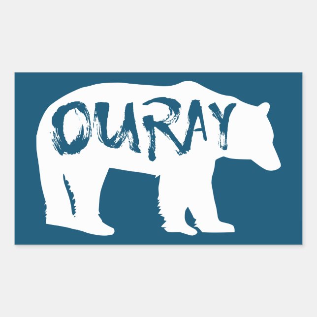 Ouray Bear Rectangular Sticker (Front)
