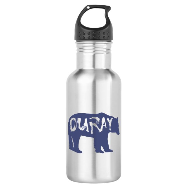 Ouray Bear Stainless Steel Water Bottle (Front)