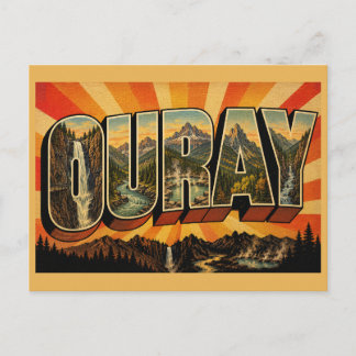 Ouray Colorado Box Canyon Mountain Art Postcard