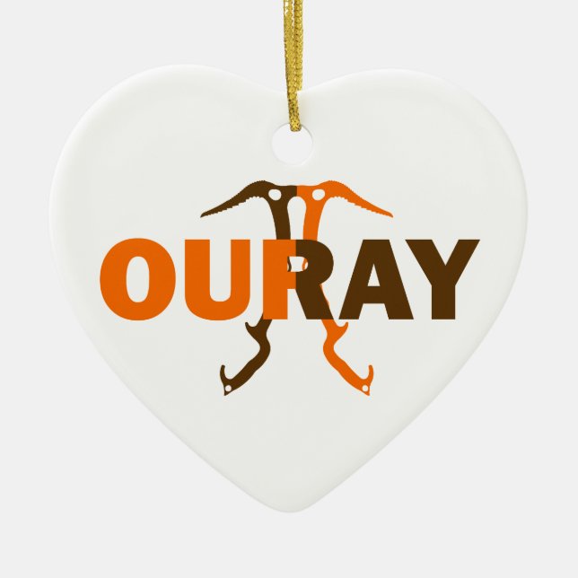 Ouray Colorado Ceramic Ornament (Front)