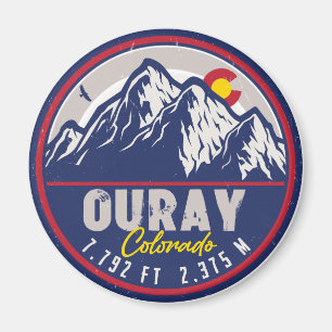 Ouray Colorado Flag Camping Hiking Souvenirs 80s Magnet