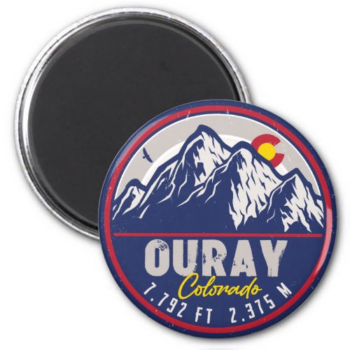 Ouray Colorado Flag Camping Hiking Souvenirs 80s Magnet