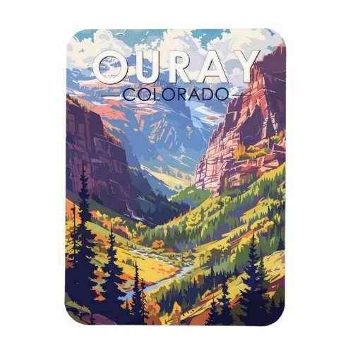 Ouray Colorado Travel Art Vintage Magnet