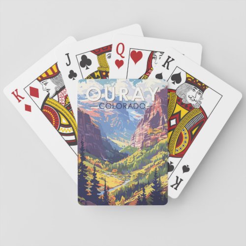 Ouray Colorado Travel Art Vintage Playing Cards