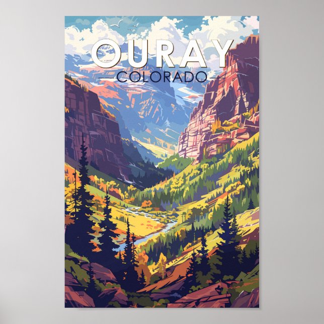 Ouray Colorado Travel Art Vintage Poster (Front)