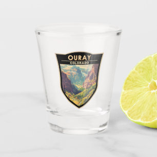 Ouray Colorado Travel Art Vintage Shot Glass