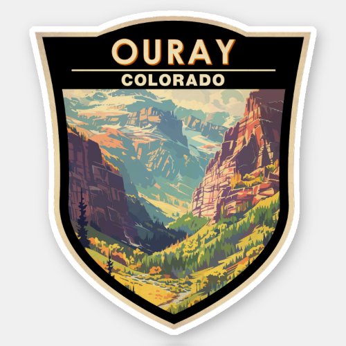 Ouray Colorado Travel Art Vintage Sticker