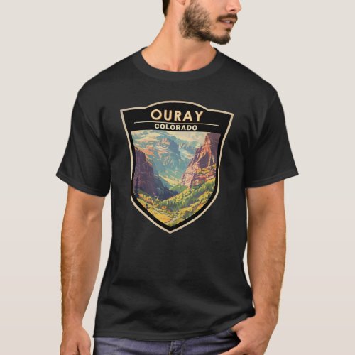 Ouray Colorado Travel Art Vintage T_Shirt