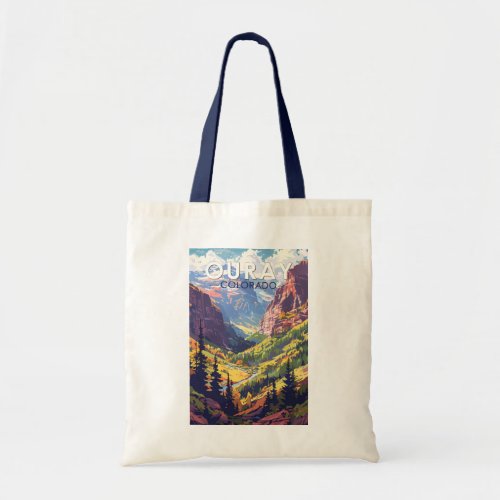Ouray Colorado Travel Art Vintage Tote Bag