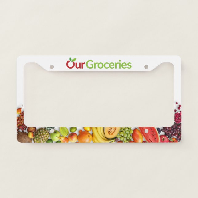 OurGroceries License Plate Frame (Front)