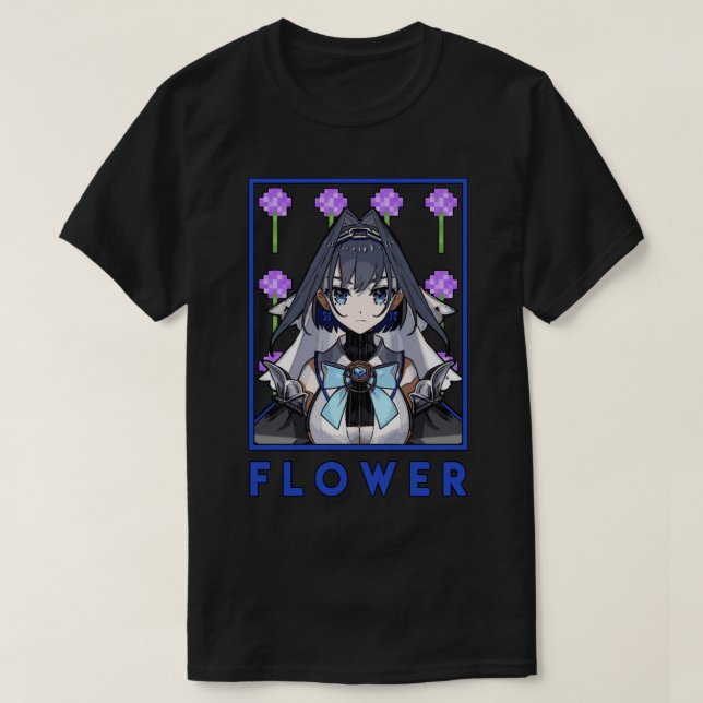 Ouro Kronii Flower Hololive English Council   T-Shirt (Design Front)