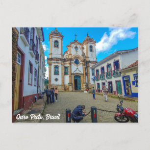 Ouro Preto, Minas Gerais, Brasil, Church Postcard
