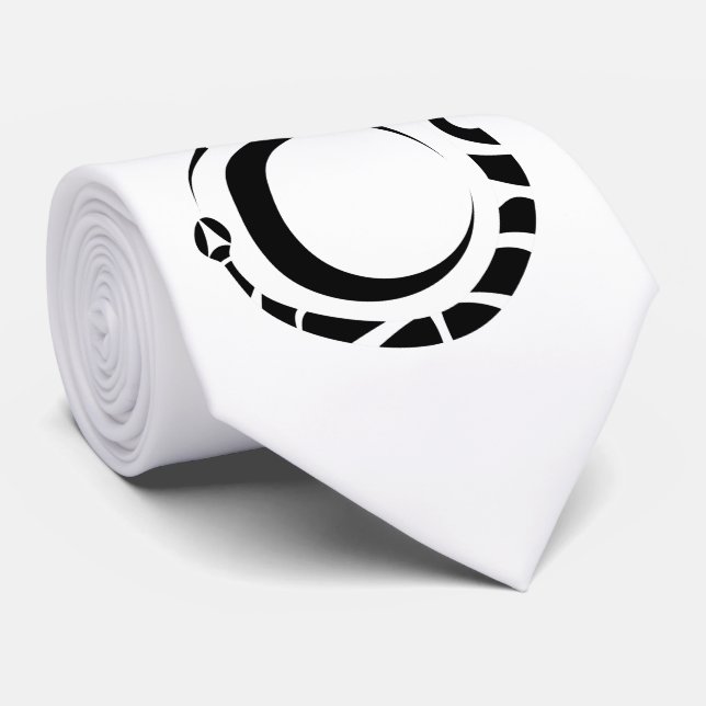 ouroboros and moon neck tie (Rolled)