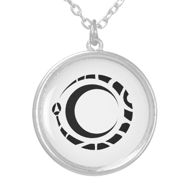 ouroboros and moon Necklace (Front)